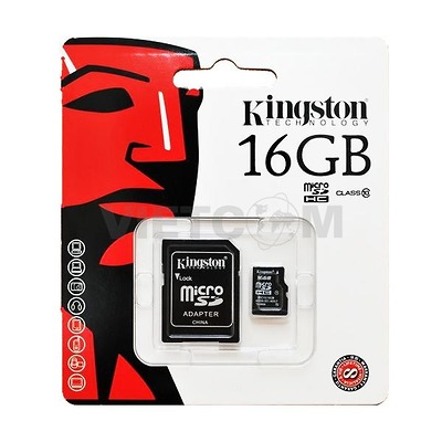 Thẻ nhớ Micro Kingston 16GB Class 10, 45MB/s