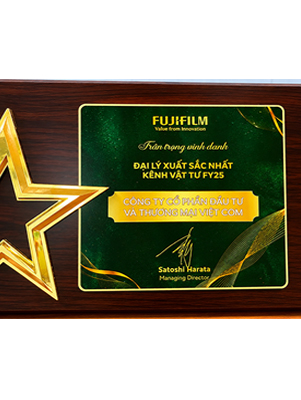 Chứng nhận Đại lý xuất sắc của Fujifilm